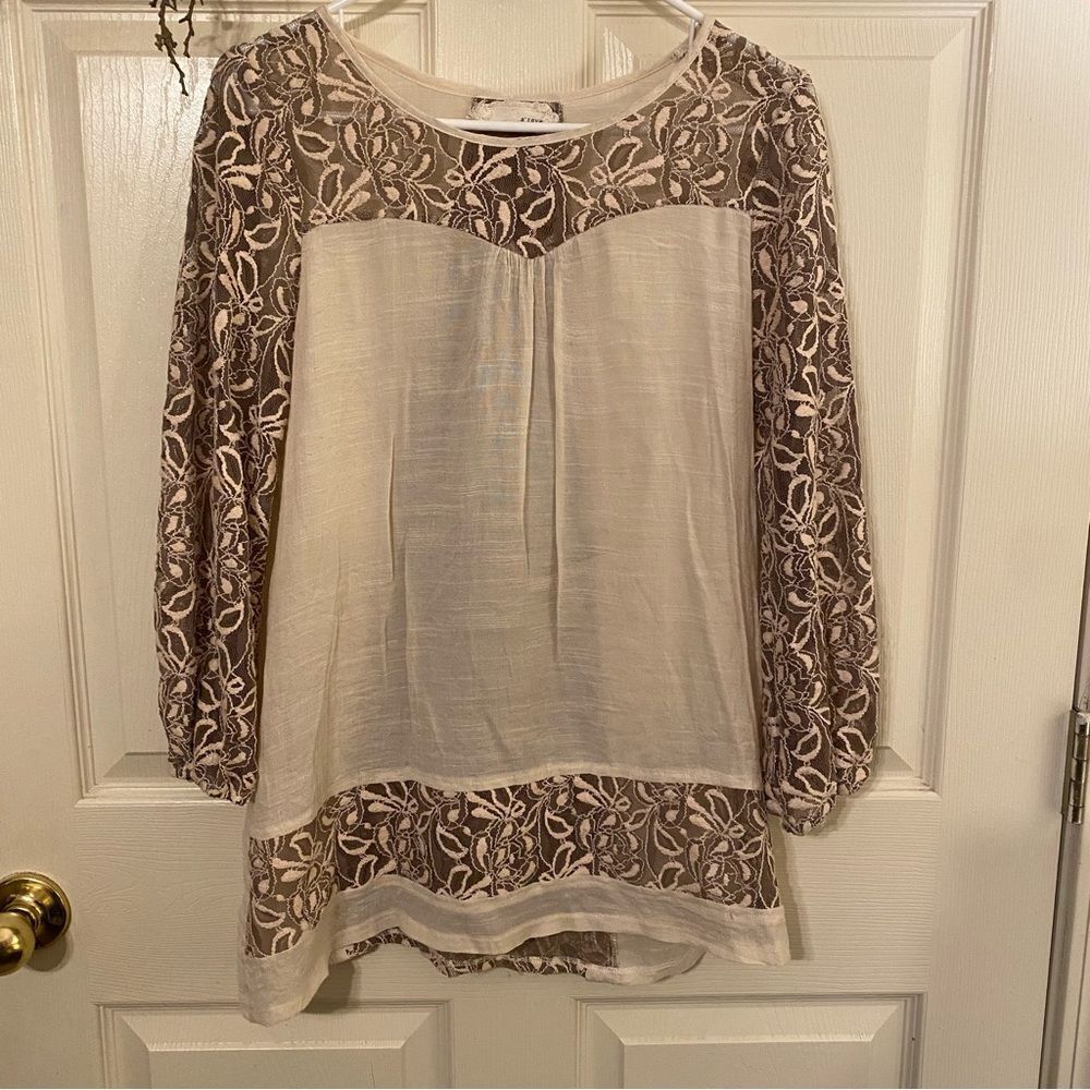 Anthropologie a’reve Lace Gauze Boho Blouse